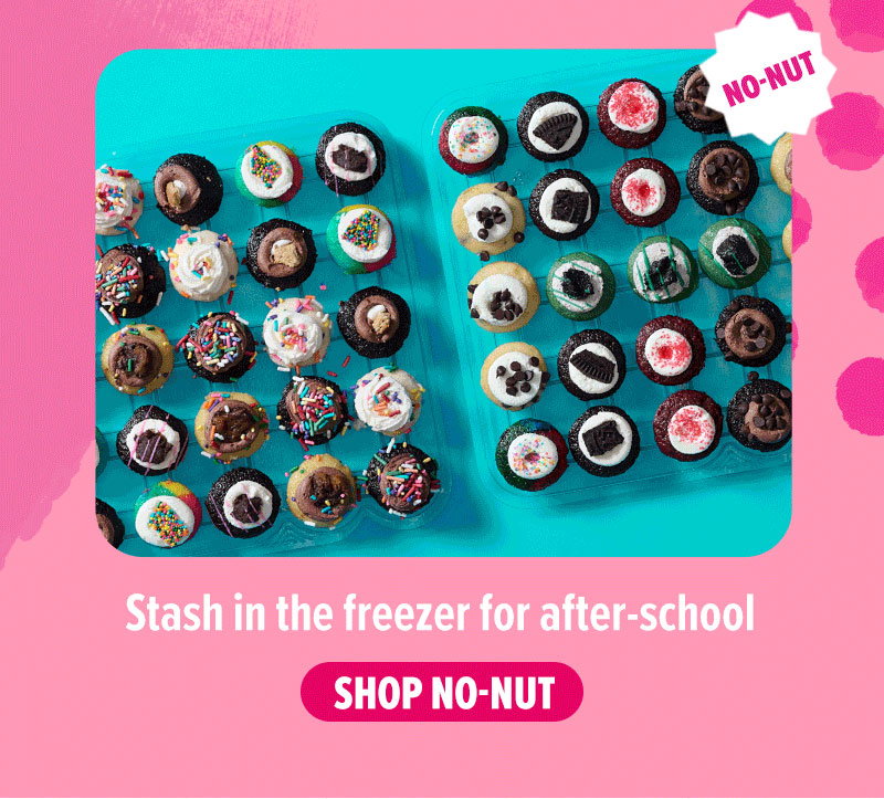 Stash in the freezer for after-school! Shop the no-nut all the flavors cupcake 50-Pack.