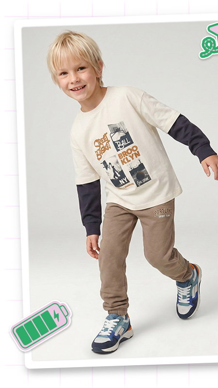 Jogging bottoms for boys - beige