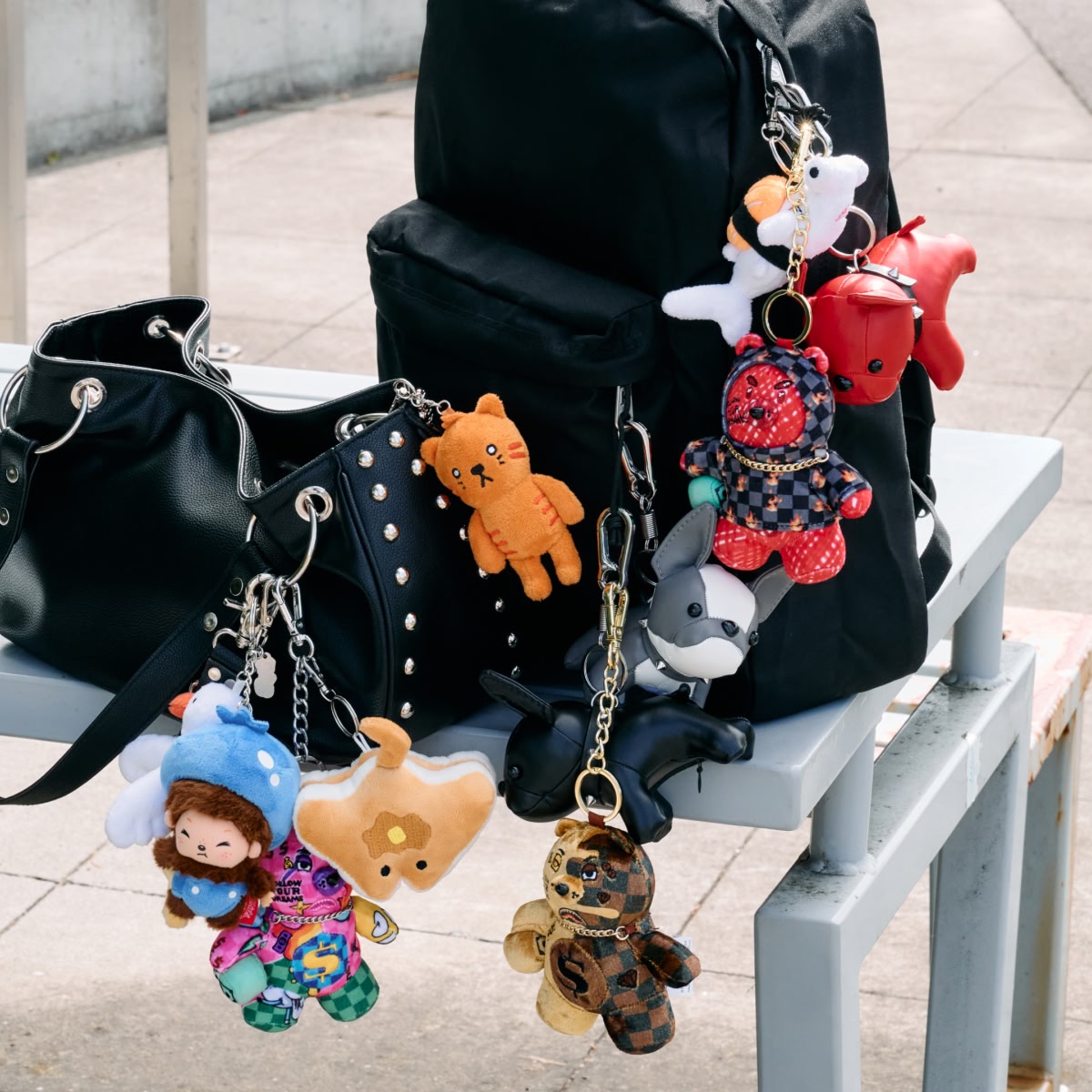 Add those finishing touches to your backpack, including bag charms and key chains