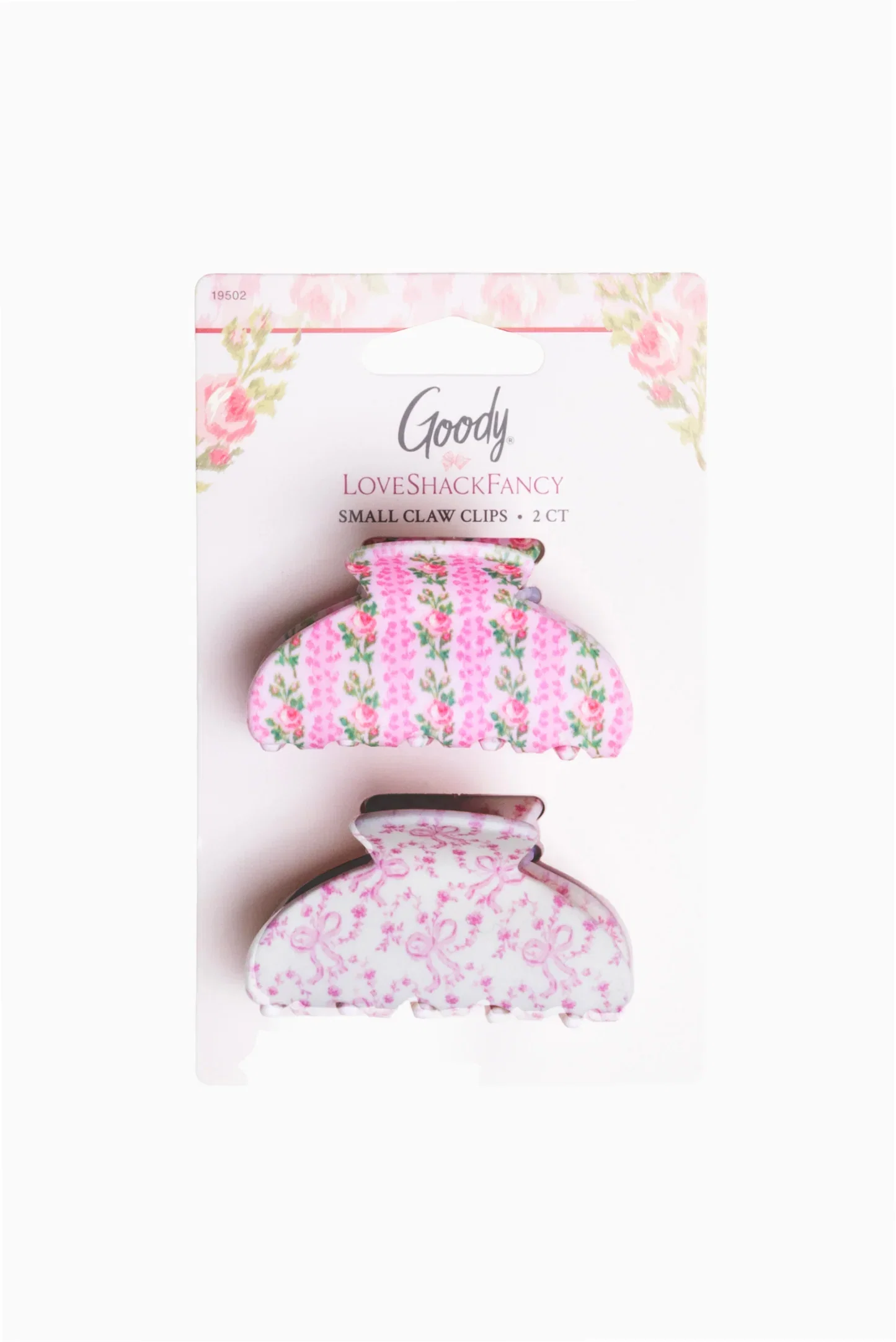 Image of Goody x Love Shack Fancy Small Claw Clip - 2ct - Blooming Heirloom and Coquette Bow