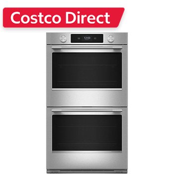 KitchenAid 5.0 cu. ft. Upper and 5.0 cu. ft. Lower Capacity Double Wall Oven with Assisted Cooking Modes
