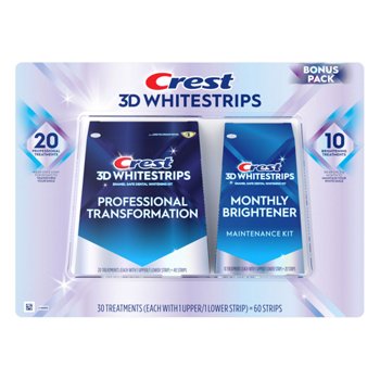 Crest 3D Whitestrips 20 Professional Treatments with 10 Bonus Brightening Treatments