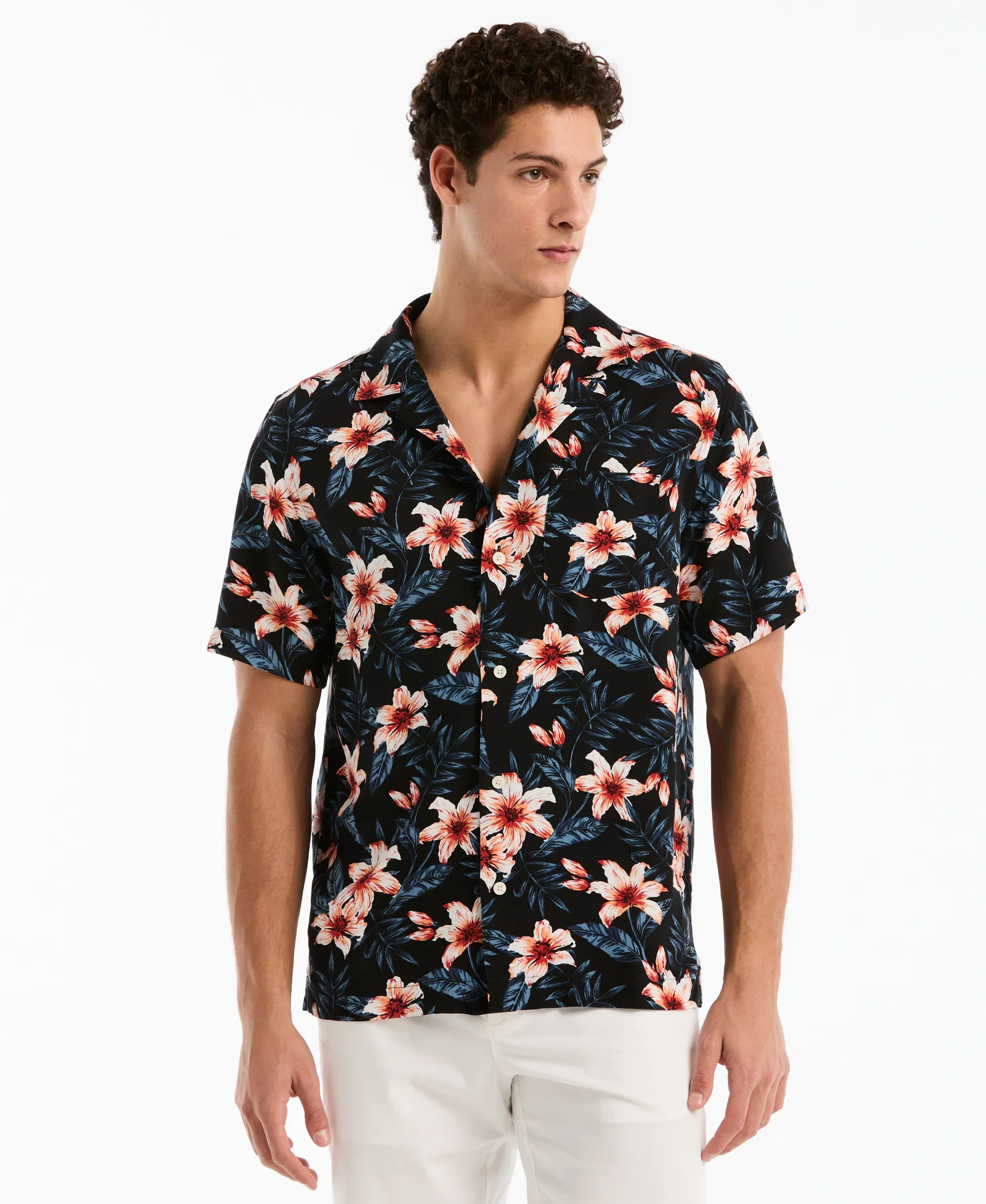 All-Over Floral Camp Shirt