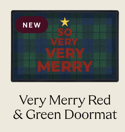 Very Merry Green & Blue Doormat
