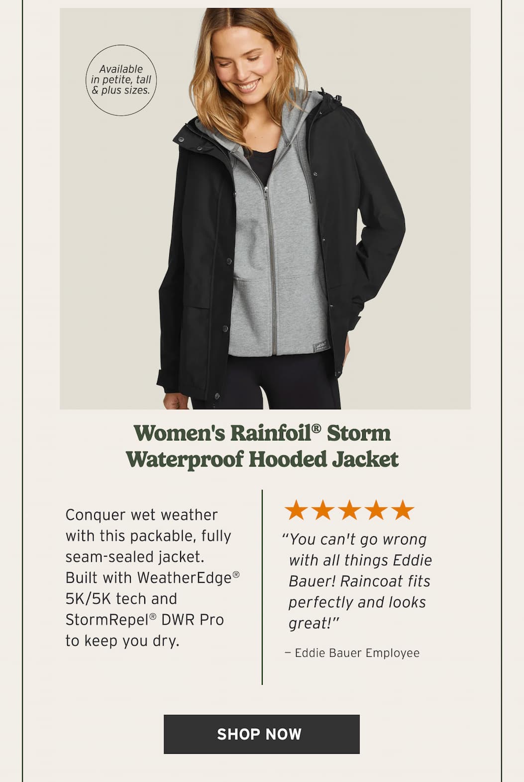 Women's Rainfoil® Storm Waterproof Hooded Jacket