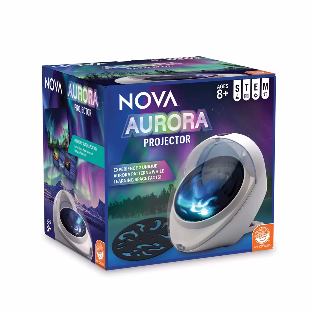 NOVA Aurora Projector – Northern Lights Room Light with STEM Poster