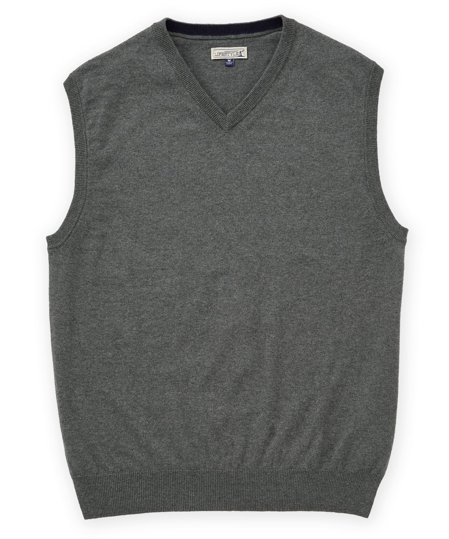 Westport Lifestyle "Classic" Cotton Cashmere V-Neck Vest