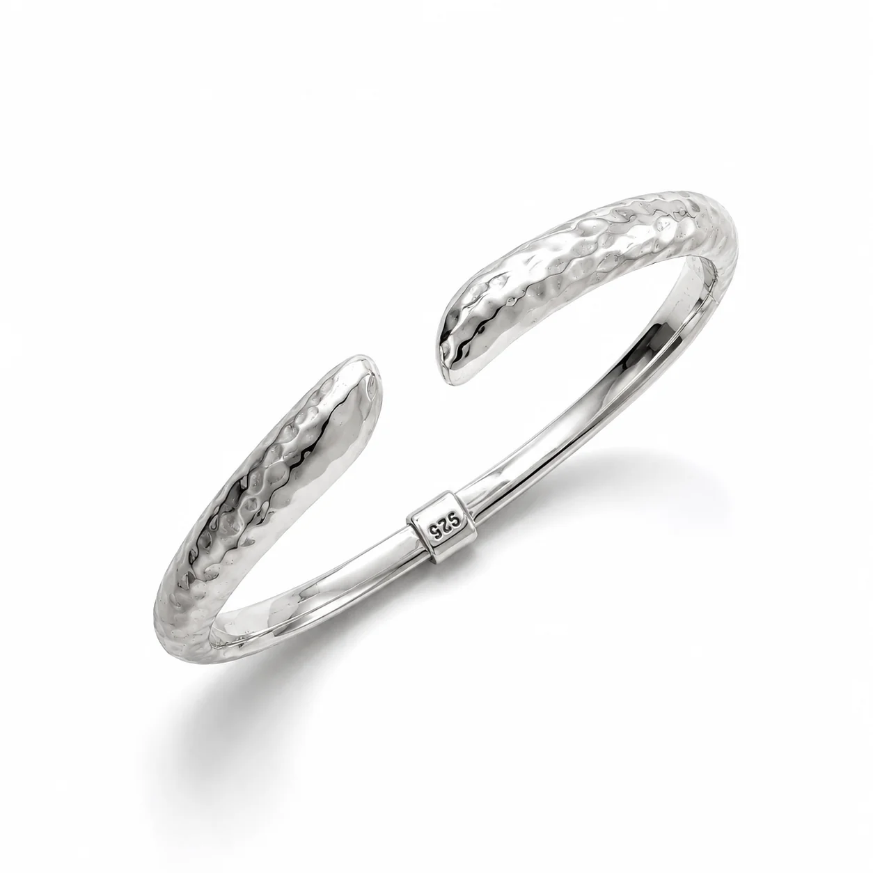 Image of Hammered Open Cuff Bracelet