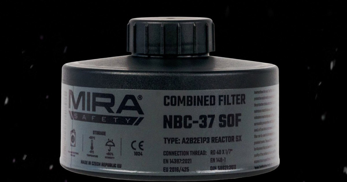 Mira combined filter NBC-37 SOF type: a2b2e1p3 reactor 5K connection thread: RD 40 x 1/7 EI 149-1