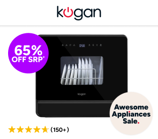 Kogan Portable Benchtop Dishwasher (4 Place, Black) Product Image