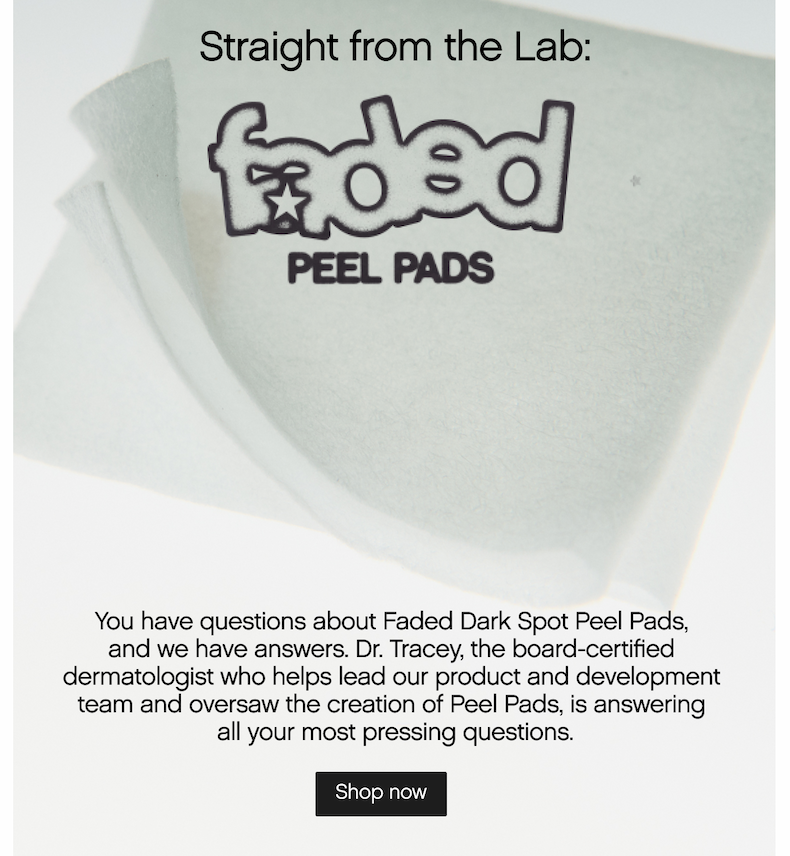 Straight from the Lab: Faded Peel Pads