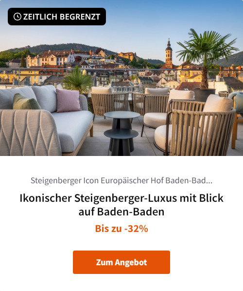 Ikonischer Steigenberger-Luxus mit Blick auf Baden-Baden