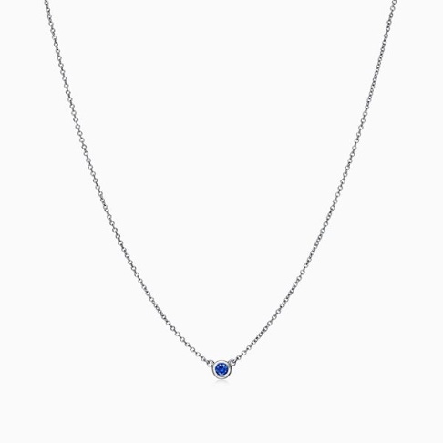 Elsa Peretti® Color by the Yard Pendant in Platinum with a Sapphire