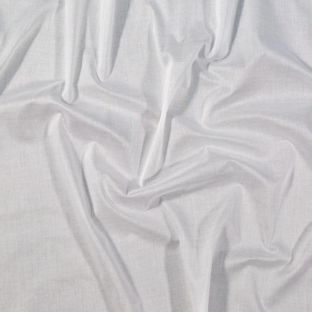 Image of Mercerized Organic Egyptian Cotton Voile - White - Toulouse Collection
