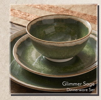 Glimmer Sage Dinnerware Set
