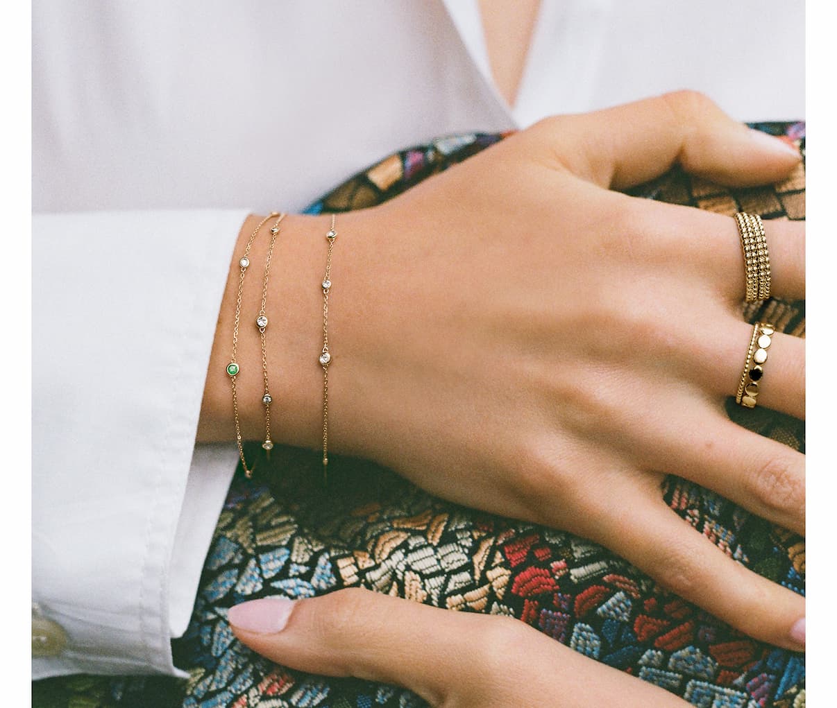 Mejuri jewelry styling.