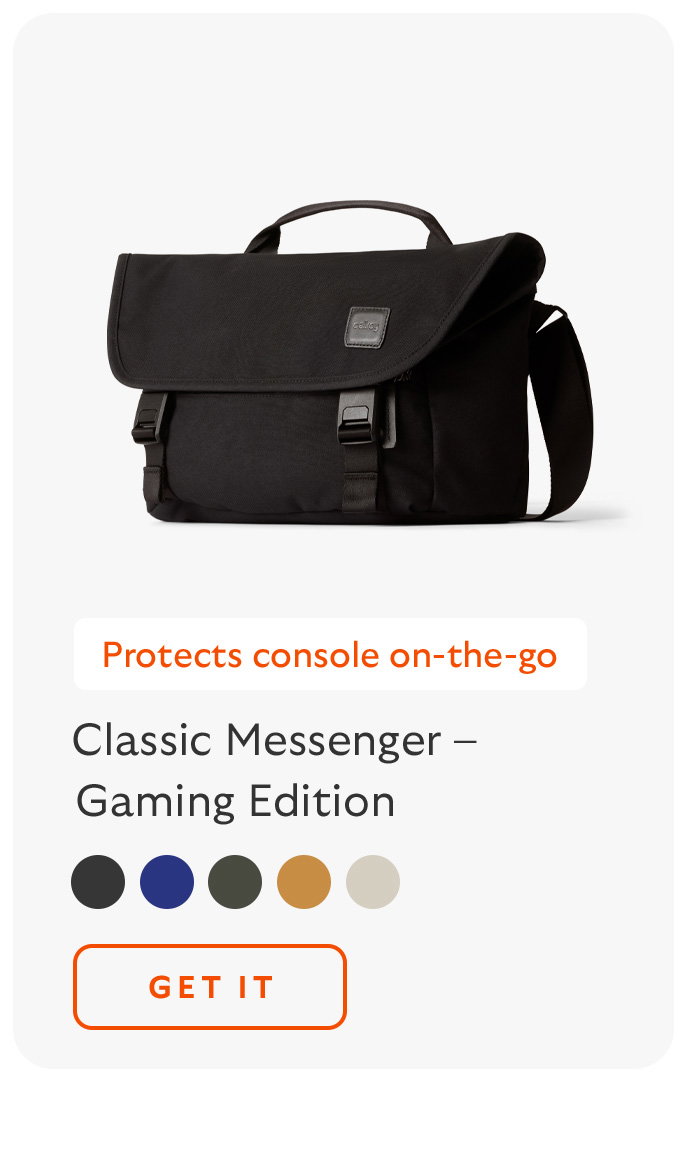 [Product 4] Classic Messenger – Gaming Edition [Starburst] Protects console on-the-go CTA Get it