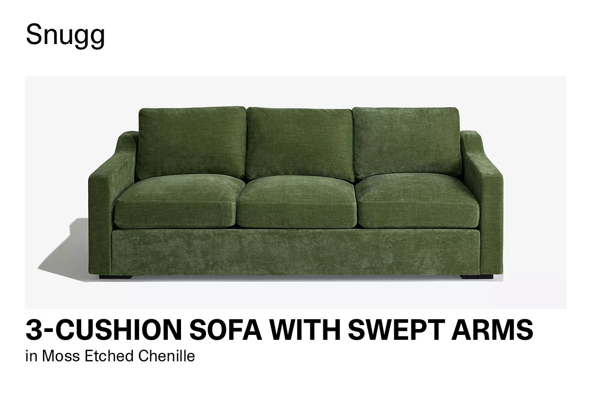 3-CUSHION SOFA WITH SWEPT ARMS