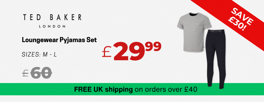 Ted Baker Mens T Shirt And Jogger Comfort Loungewear Pyjamas Set