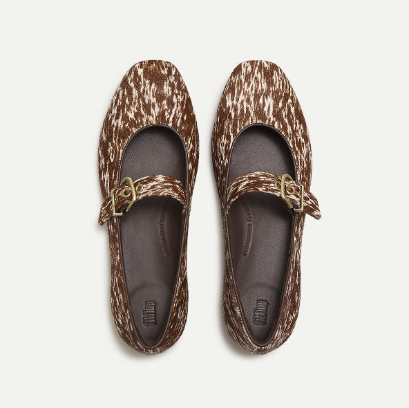 DELICATO Leather Pony-Hair Mary Janes