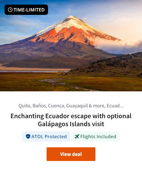 Enchanting Ecuador escape with optional Galápagos Islands visit