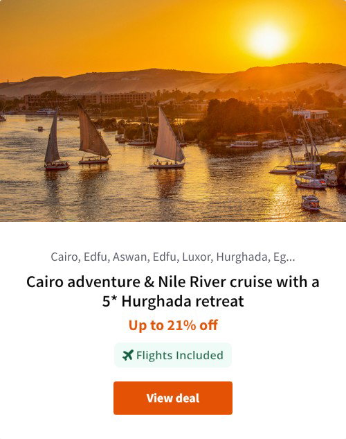 Cairo adventure &amp; Nile River cruise with a 5* Hurghada retreat