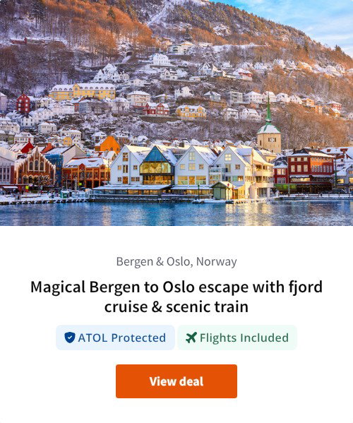 Magical Bergen to Oslo escape with fjord cruise &amp; scenic train