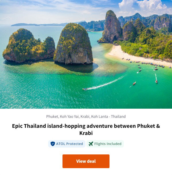 Epic Thailand island-hopping adventure between Phuket & Krabi