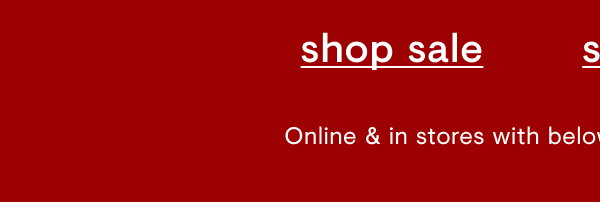 Shop sale