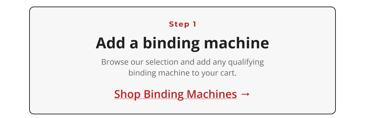 Step 1 — Add a binding machine 