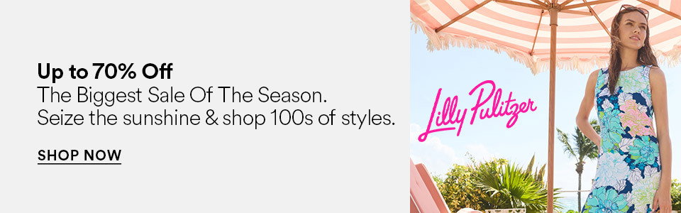 Up to 70% off - The biggest sale of the season - Seize the sunshine & shop 100s of styles - SHOP NOW >