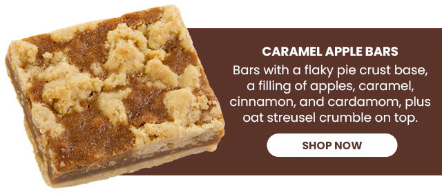 Caramel Apple Bars - Bars with a flaky pie crust base, a filling of apples, caramel, cinnamon, and cardamom, plus oat streusel crumble on top. 