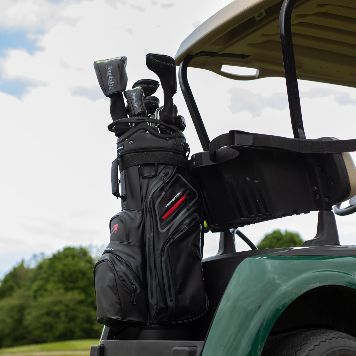 Image of Golf Cart with Bag in the back