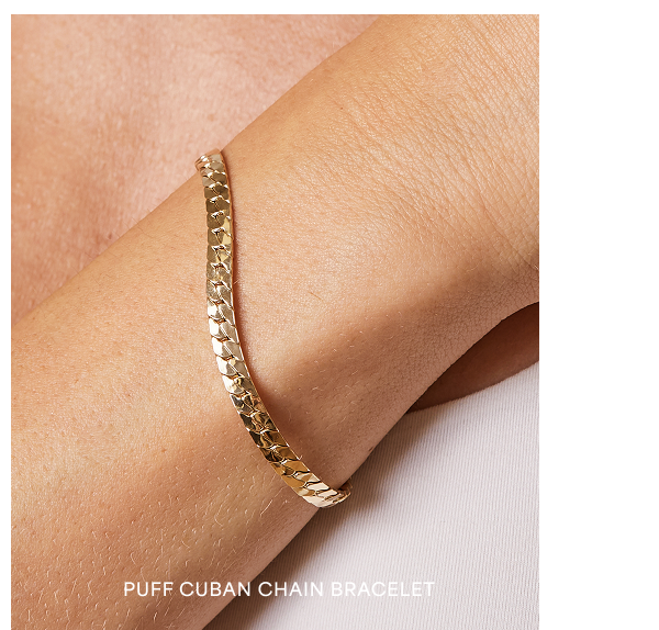Puff Cuban Chain Bracelet