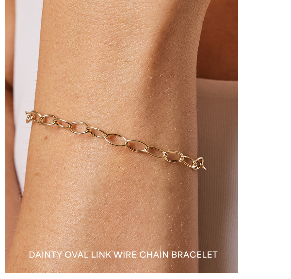 Dainty Oval Link Wire Chain Bracelet