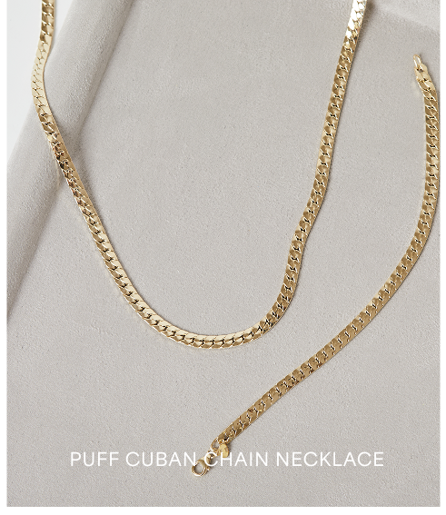 Puff Cuban Chain Necklace
