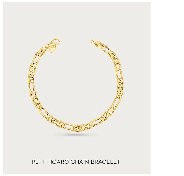 Puff Figaro Chain Bracelet