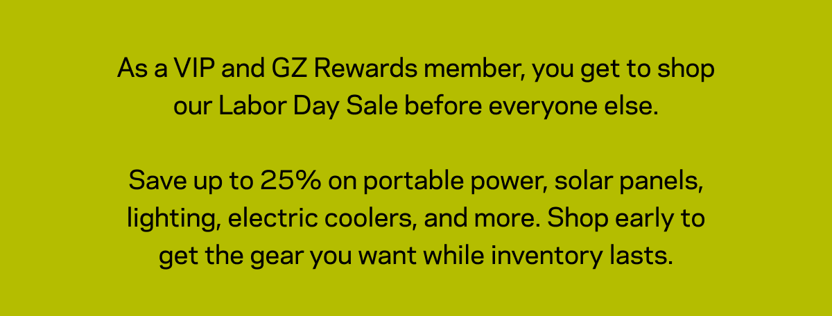 VIP Labor Day Sale Access