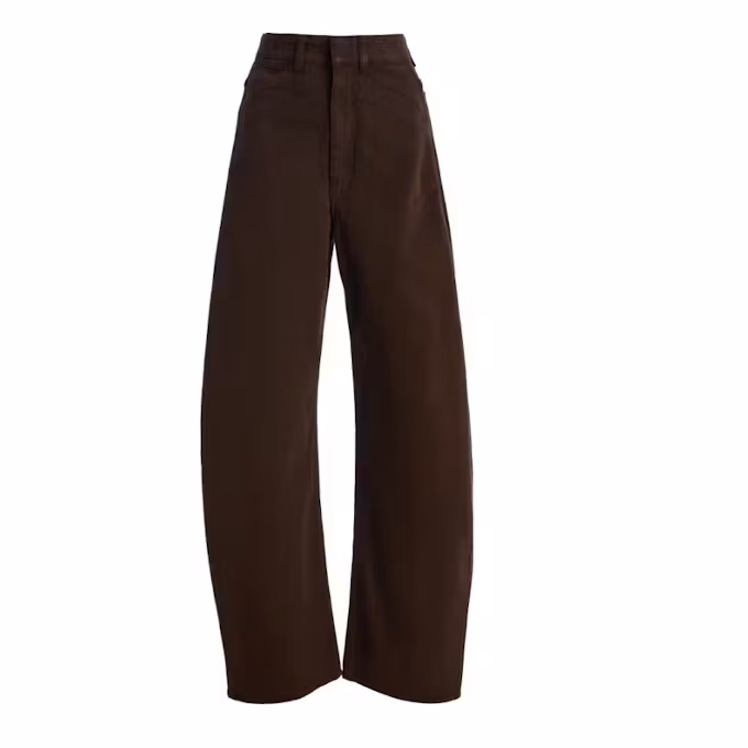Rigid High-Rise Curved-Leg Jeans