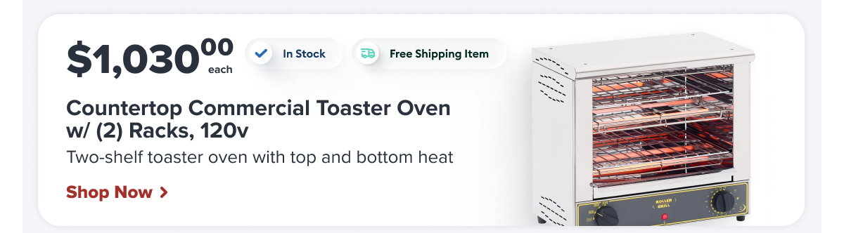 Equipex Countertop Commercial Toaster Oven