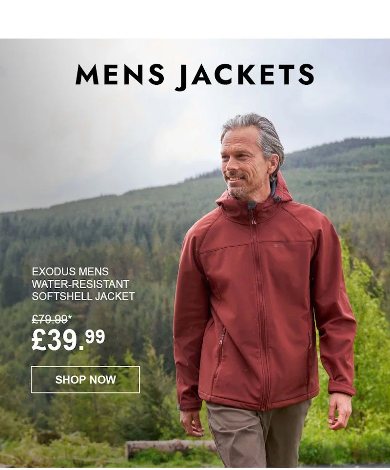Exodus Mens Water-Resistant Softshell Jacket