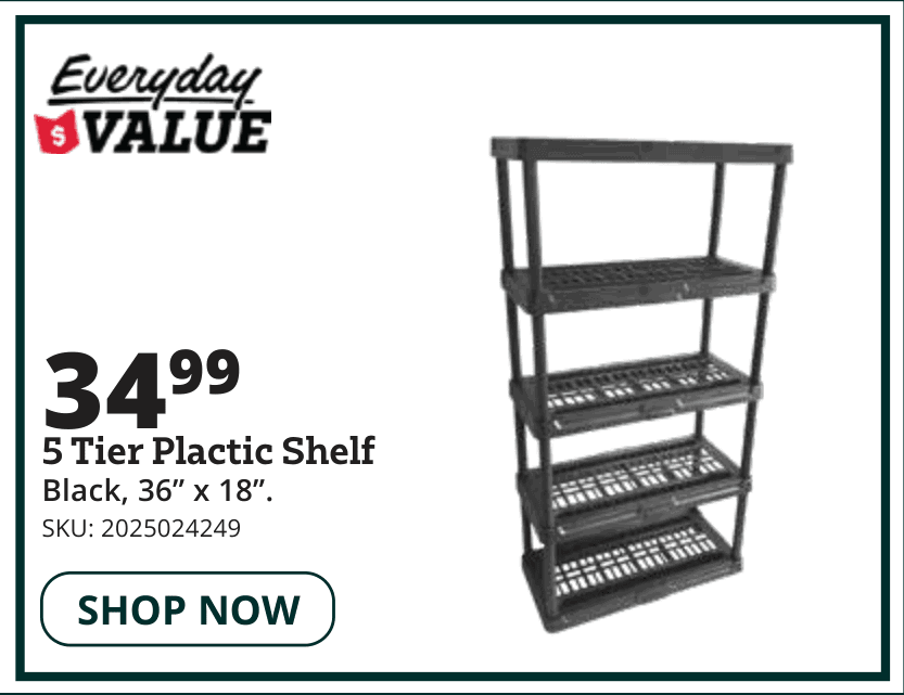5 tier shelf
