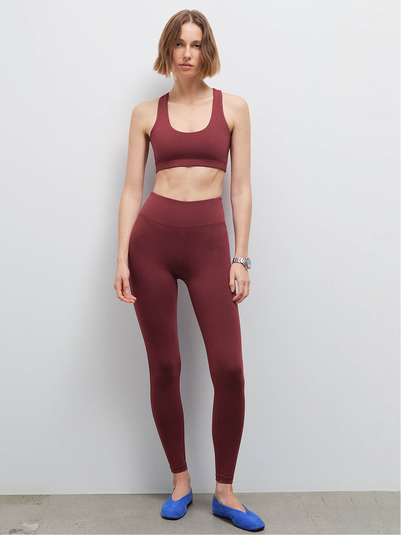 Organic Stretch Full Length Legging in Mulberry