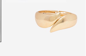 Gold Tone Hinged Cuff