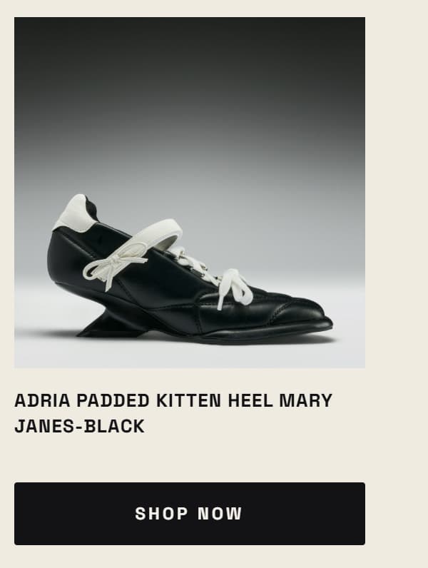 Adria Padded Kitten Heel Mary Janes-Black