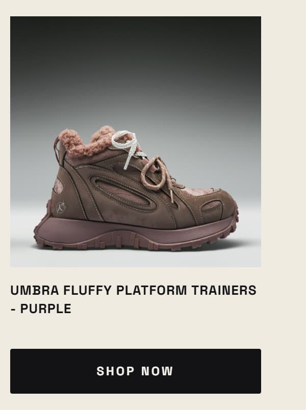 Umbra Fluffy Platform Trainers - Purple