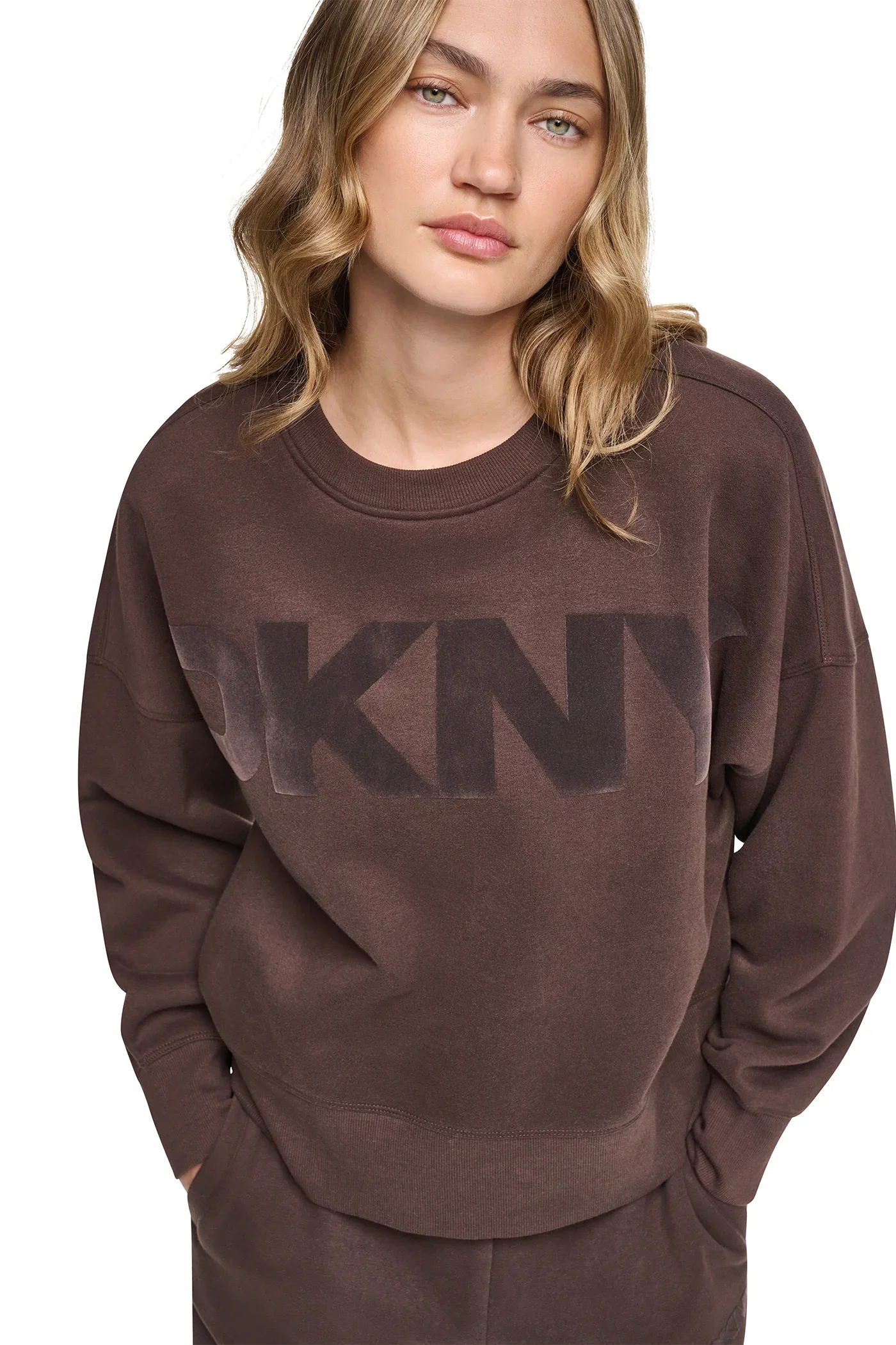 Image of FLOCKED VARSITY LOGO SWEATSHIRT