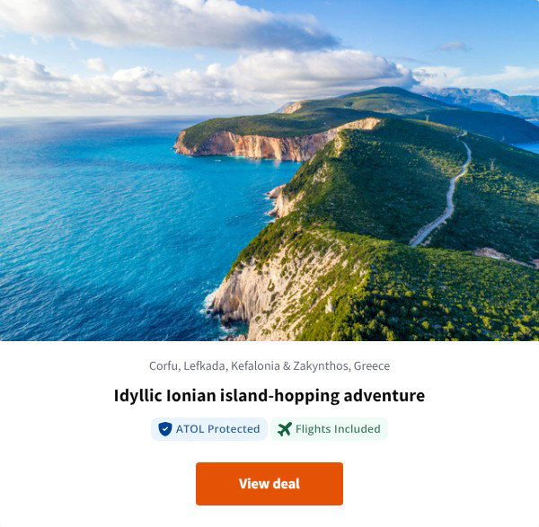 Idyllic Ionian island-hopping adventure