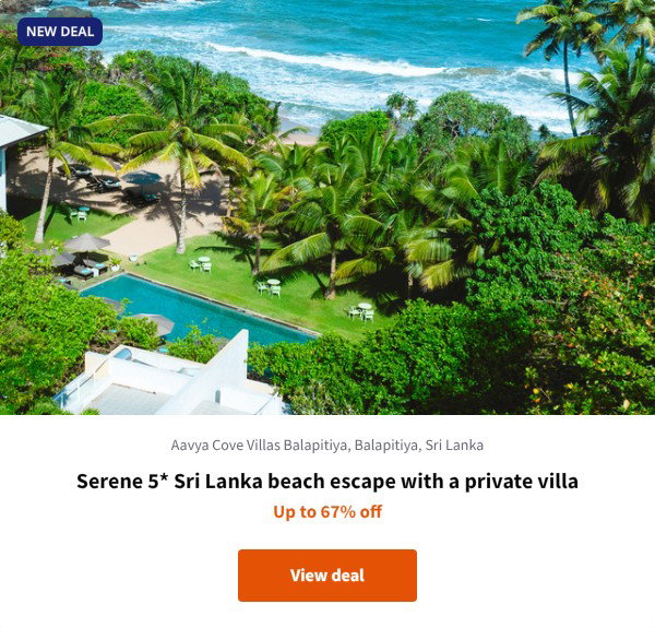 Serene 5* Sri Lanka beach escape with a private villa