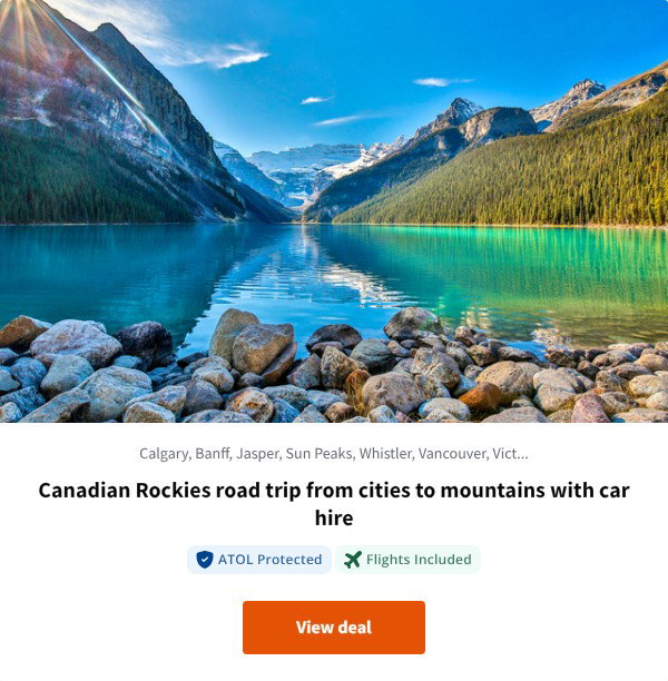 Canadian Rockies road trip from cities to mountains with car hire